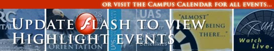 No flash installed, view the campus calendar