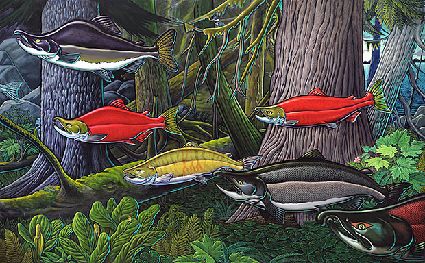Deep Forest Mural by Ray Troll