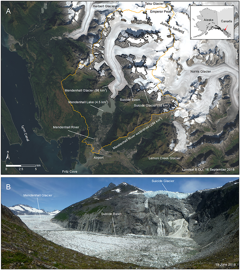 Mendenhall Glacier and Suicide Basin (credit: Christian Kienholz)