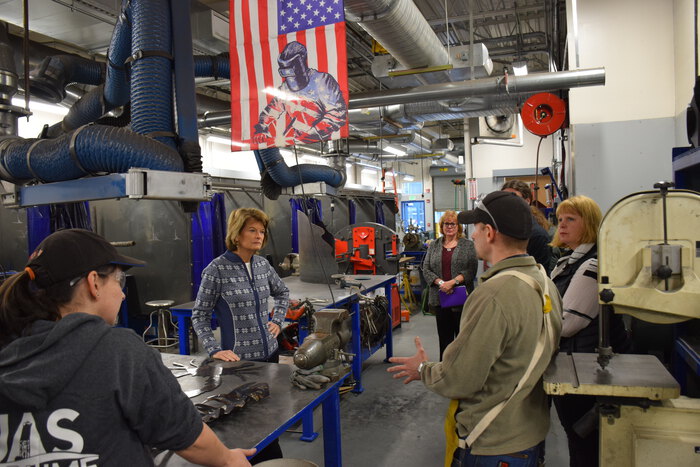 Sen. Murkowski tours UAS Ketchikan Maritime Center Welding Lab