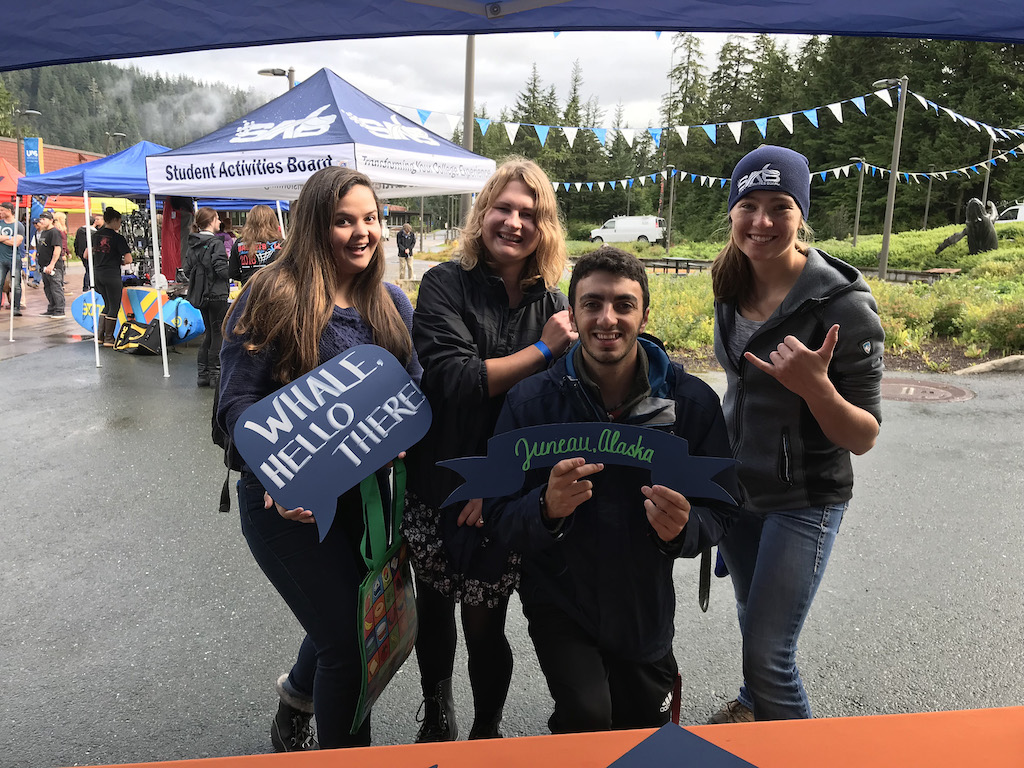 “Whale Hello There” – UAS students at last year’s Campus Kickoff – photo credit: Katy Jordan