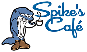 Spike's Cafe, UAS mascot Spike holding a cup of coffee