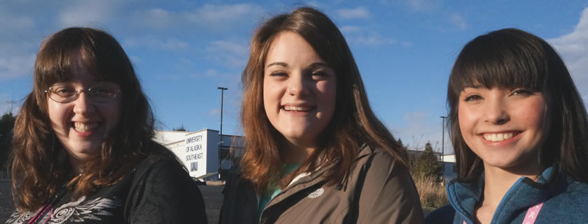 Erin, Sam, and Destony serve as student government officers